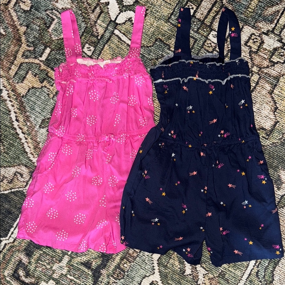 Cat & Jack Pink and Blue Jumpsuit Bundle